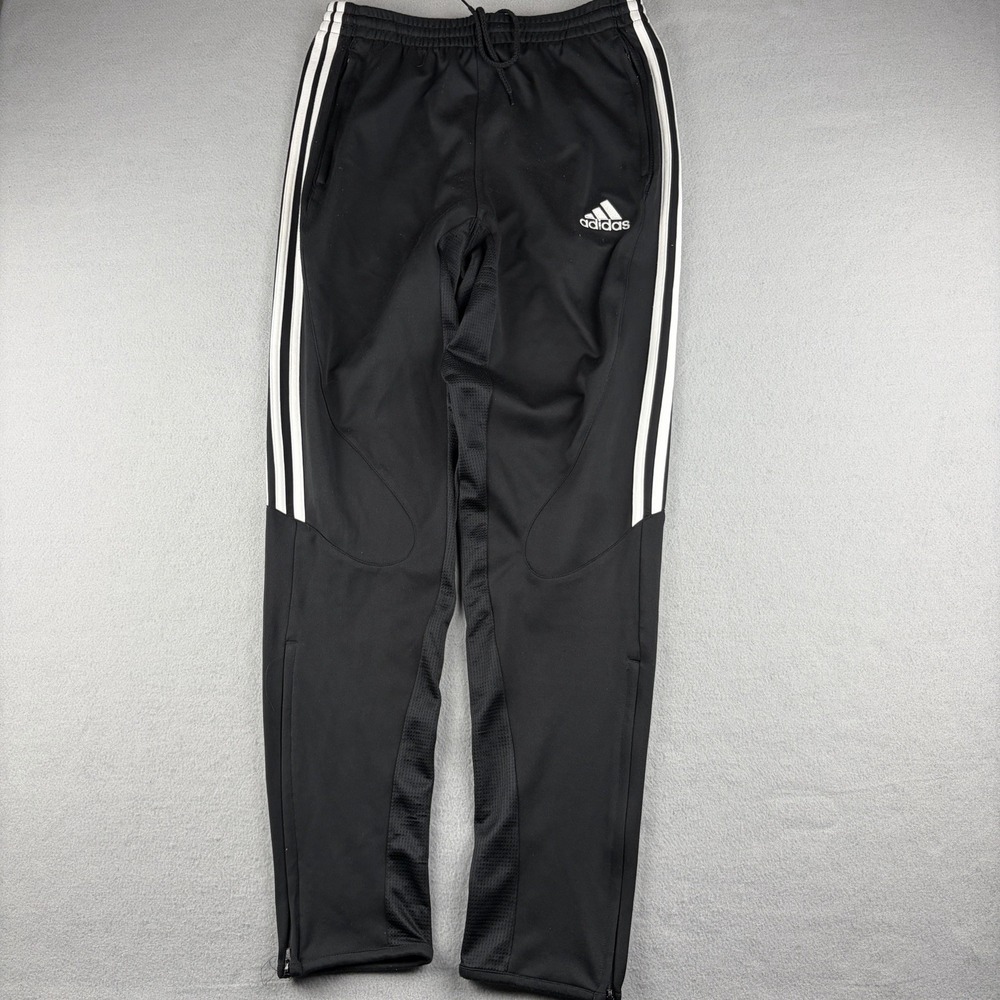 Vintage 2003 adidas ClimaCool Track Pants Men's M Black 3 Stripe Zip Ankle